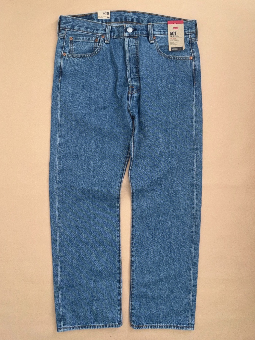 NWT Men's Levi's 501 Original Straight Fit Jeans 34x29 Medium Wash